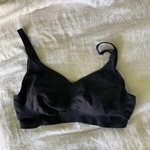 Bravado black nursing bra size Medium with free nude bra